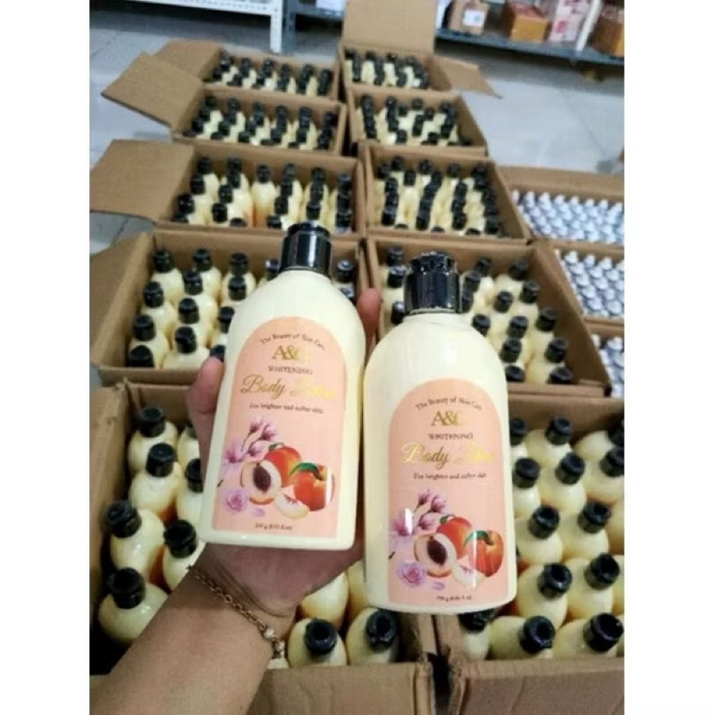 [ A & G BODY LOTION ] Lotion Peach A&G whitening Handbody pemutih lotion A&G whitening kuning