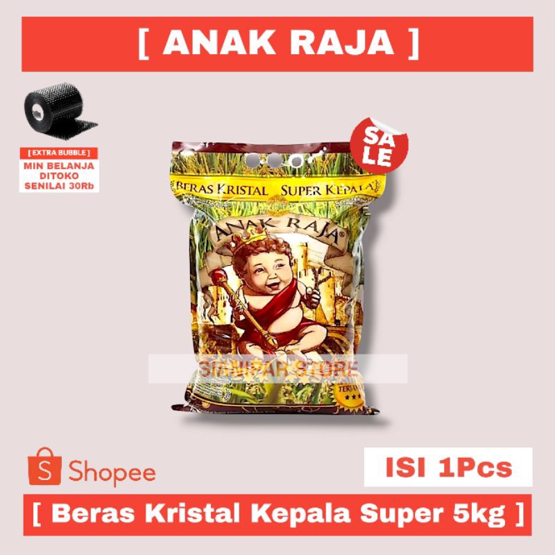 

ANAK RAJA Beras Kristal Kepala Super Premium Sak 5Kg