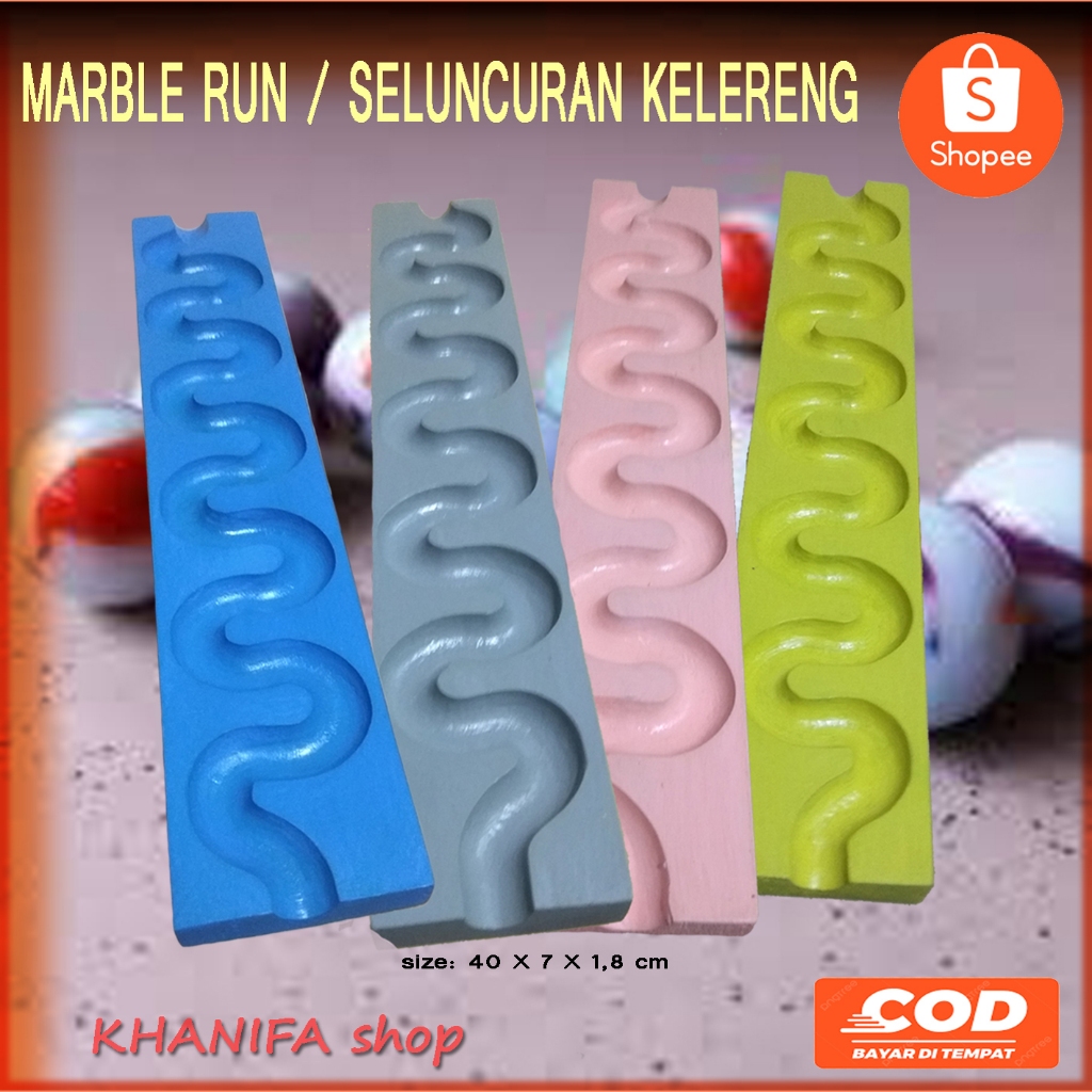 Wooden Toys / Marbel Run / Seluncuran Kelereng / Mainan Edukasi /Mainan Anak / Mainan Kayu