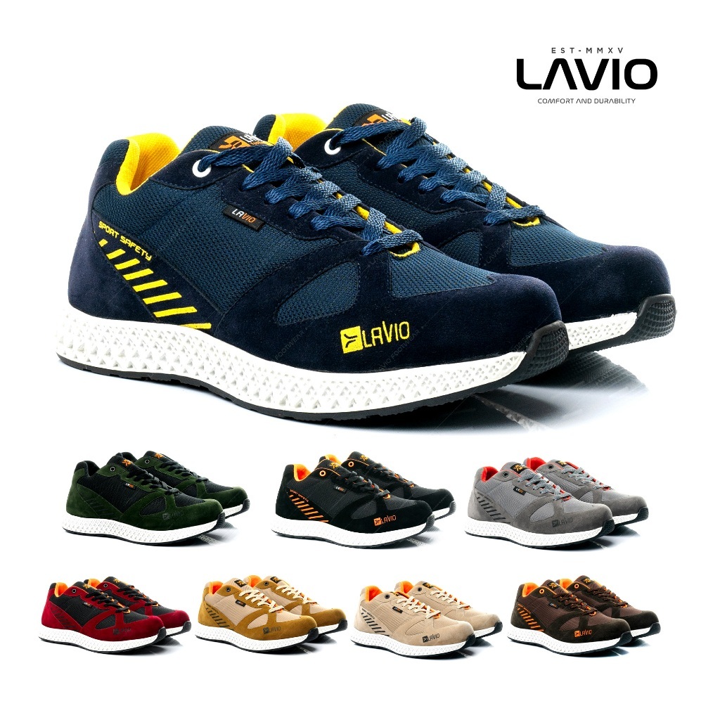 Sepatu Pria Original Safety Sporty Sneakers Lavio Pietro Ujung Besi Best Quality Keren