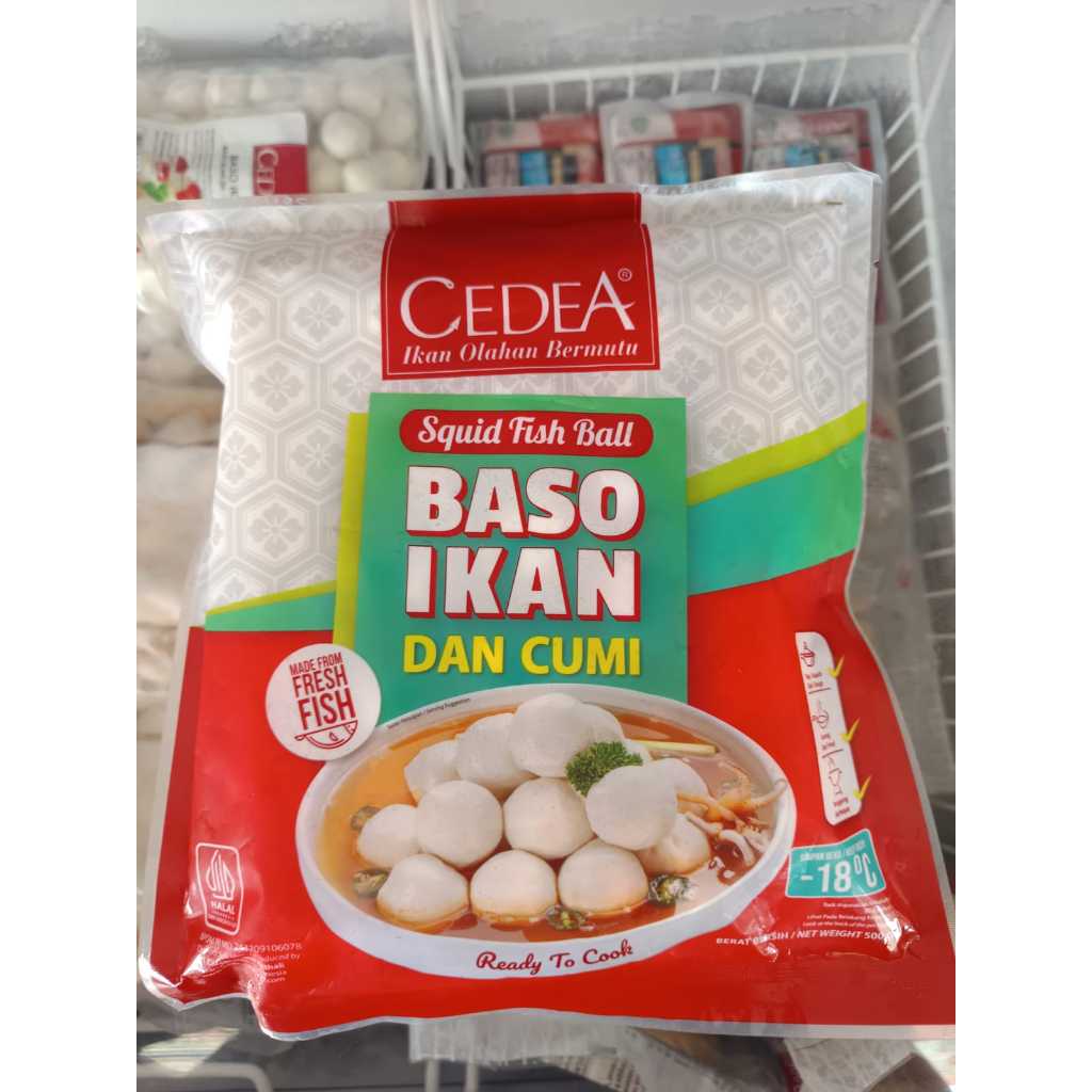 

Cedea bakso ikan dan cumi 500gram Cidea Frozen Set Praktis Premium Beku Goreng Frozeen Food