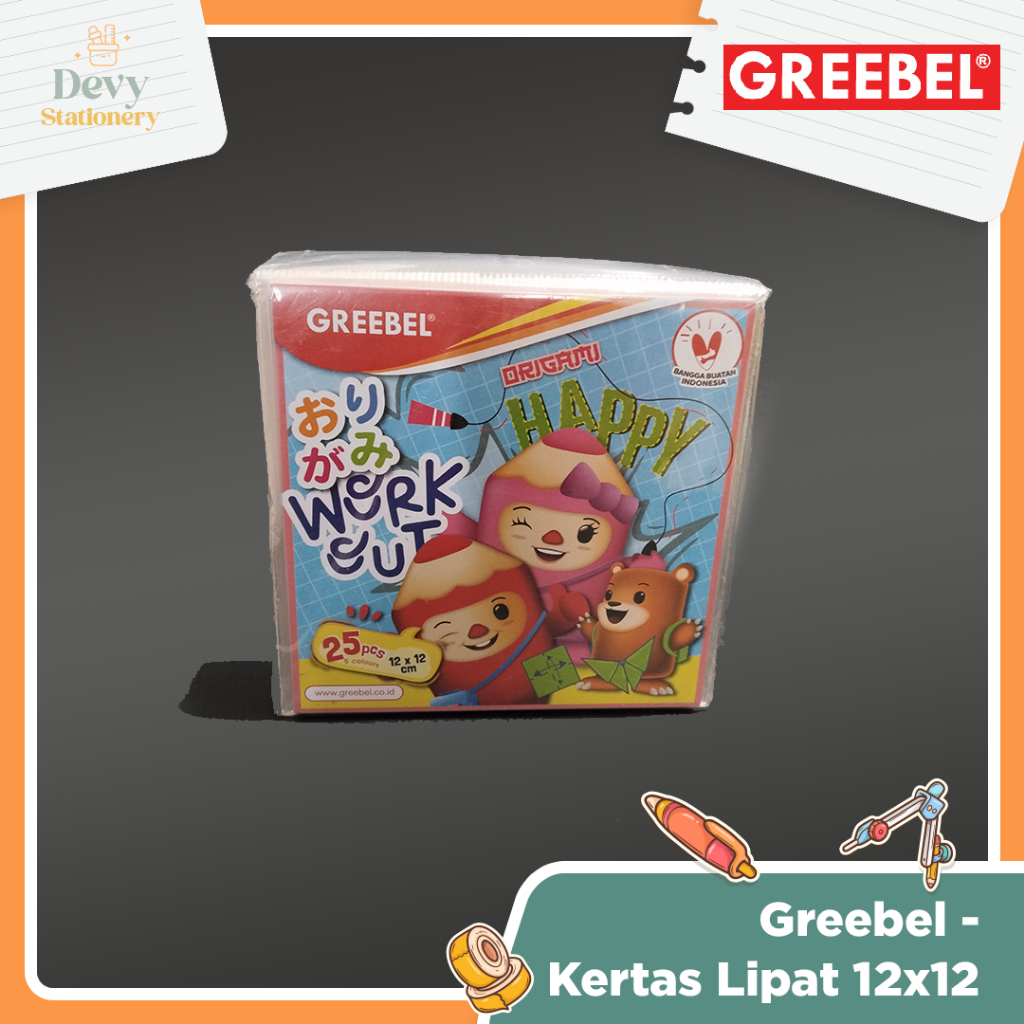 

GREEBEL Kertas Lipat Ukuran 12x12 dan Ukuran 14x14