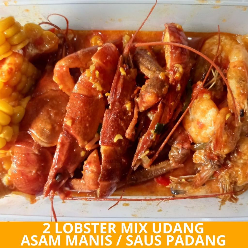 

2 Lobster Mix Udang Asam Manis / Saus Padang Special - Arviansyah Seafood Surabaya