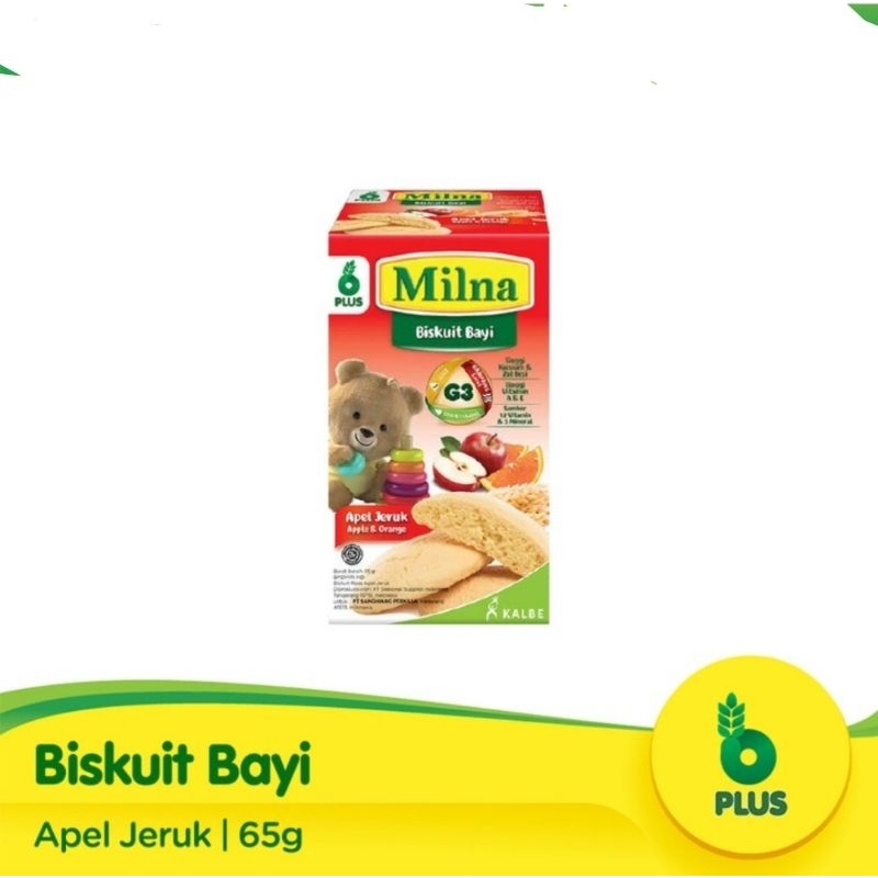 

Milna Biskuit 6+ Apel Jeruk - 65 gr