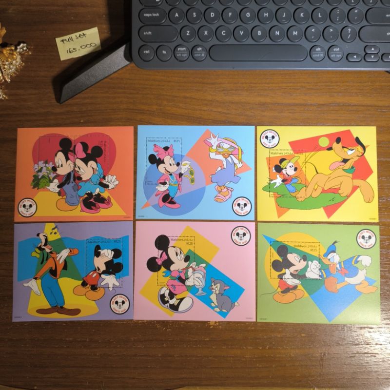 

[PRANGKO MINI SHEET] MICKEY & MINNIE MOUSE EDITION | MICKEY MOUSE SINCE 1928 | Maldives | FULLSET 6 BIJI