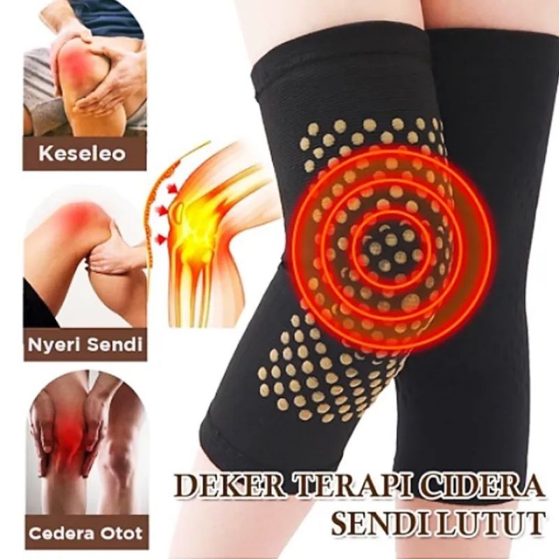 1 Pasang Korset Lutut Penghangat Kaki Terapi Lutut Nyeri