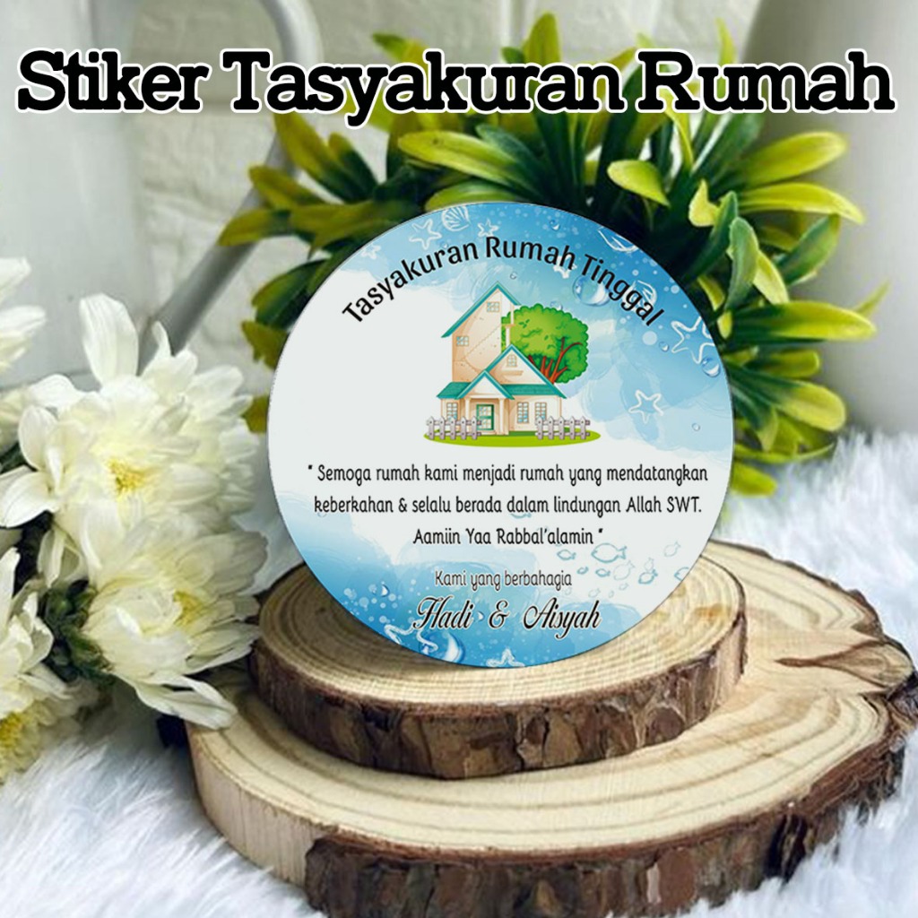 

stiker syukuran rumah sticker pindah rumah baru tasyakuran rumah baru stiker syukuran pindahan rumah