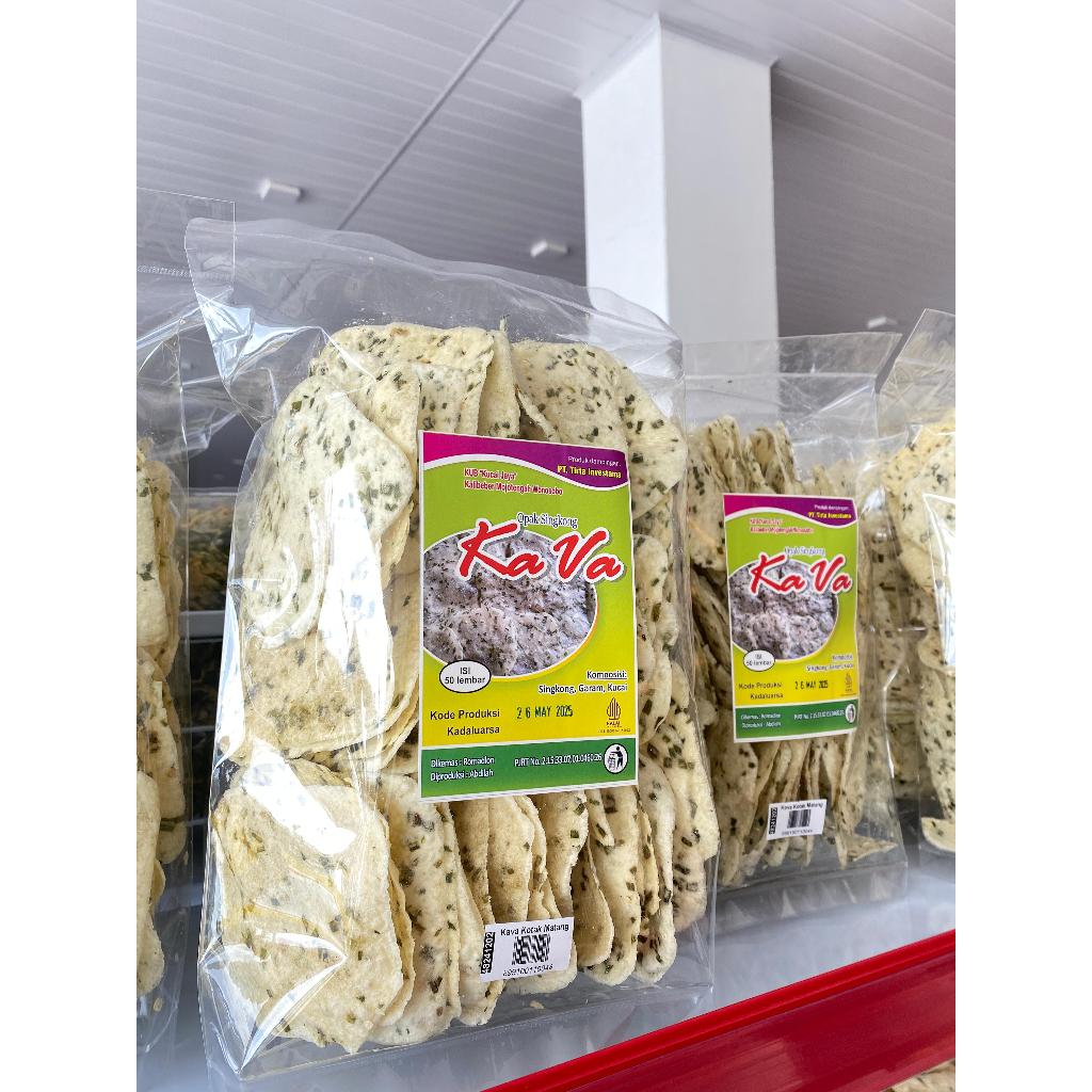 

Opak Singkong Khas Dieng Kava Kotak renyah gurih