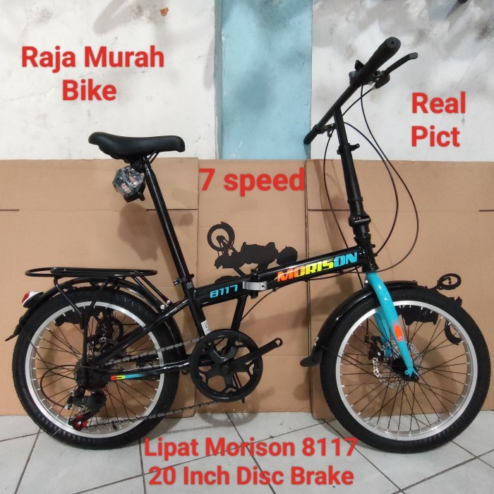 Sepeda Lipat Morison 8117 20 Inch Disc Brake 7 Speed Lipat Morison 20"