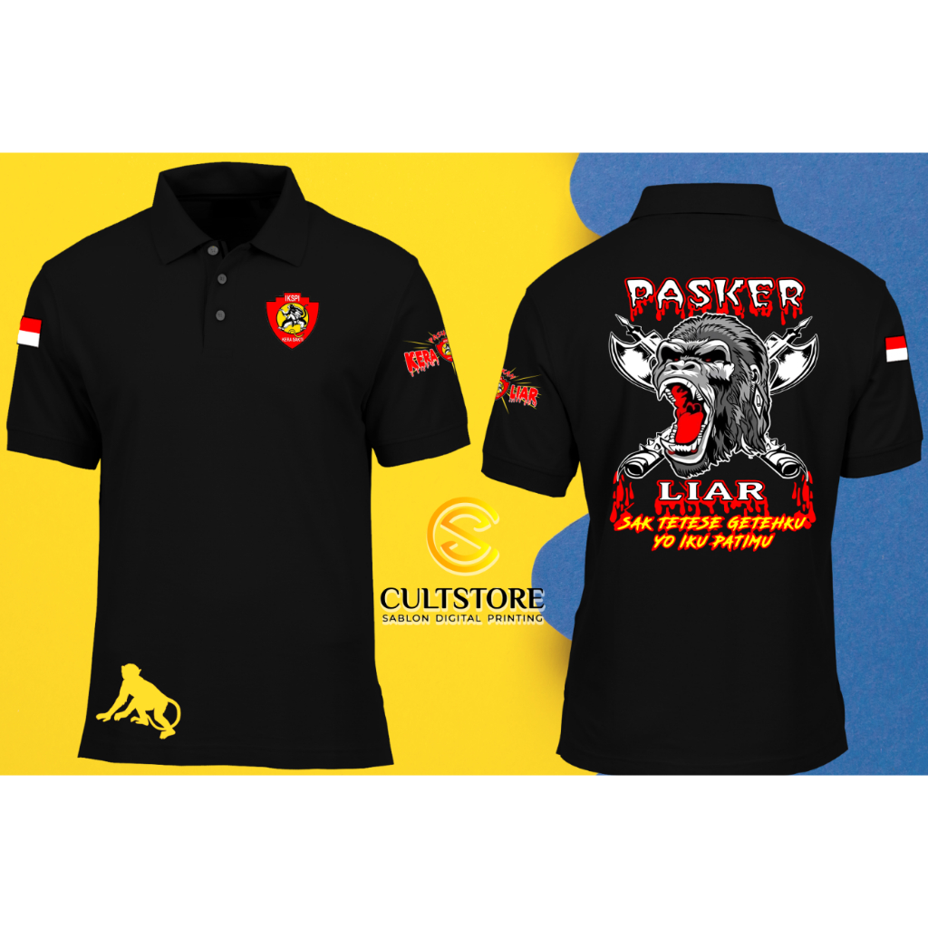 KAOS POLO IKSPI PASKER LIAR INDONESIA 1980 IKSPI KERA SAKTI