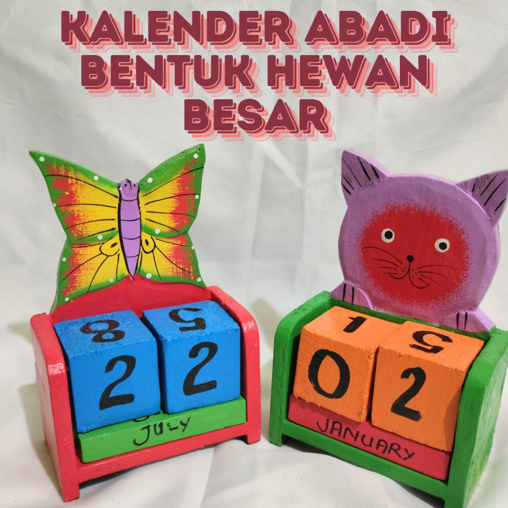 

KALENDER ABADI BENTUK HEWAN UK. BESAR BAHAN KAYU KOKOH