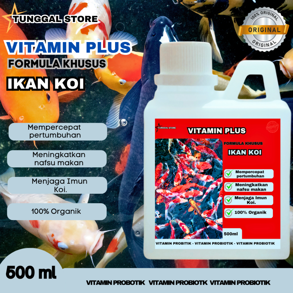 VITAMIN TERNAK IKAN KOI, PERANGSANG MASA PERTUMBUHAN IKAN KOI,MENINGKATKAN KUALITAS TERNAK KOI