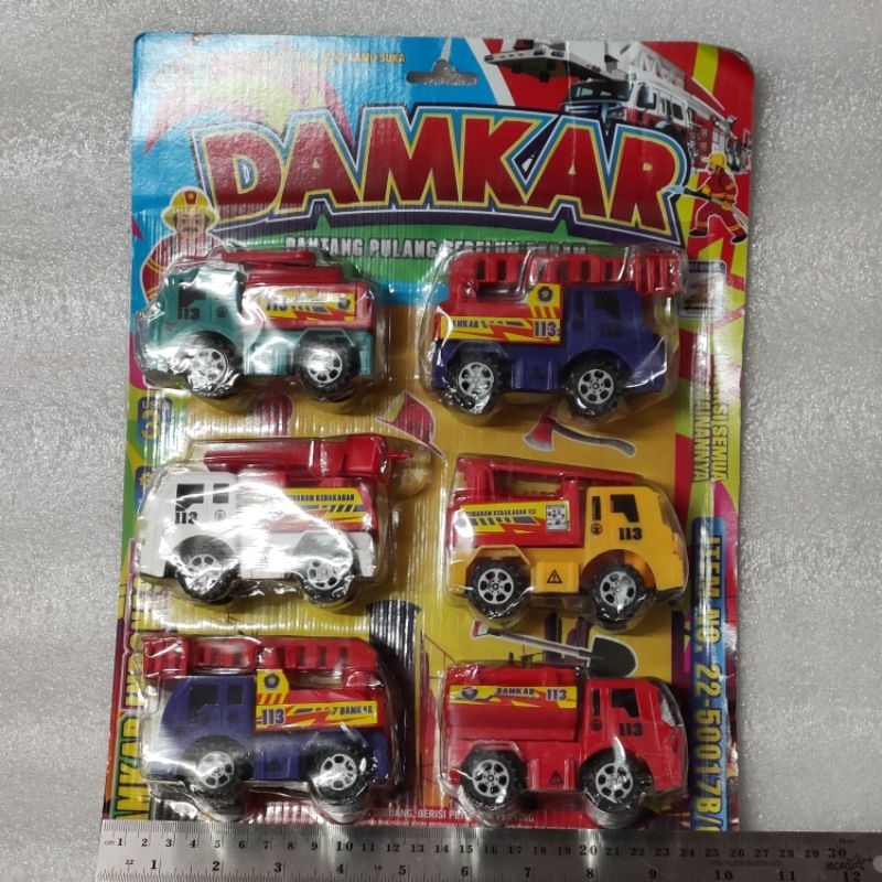 Set Mainan Mobil Damkar 113 Miniatur Truk Pemadam Kebakaran Fire Rescue Truck Terbaru Terlaris Termu