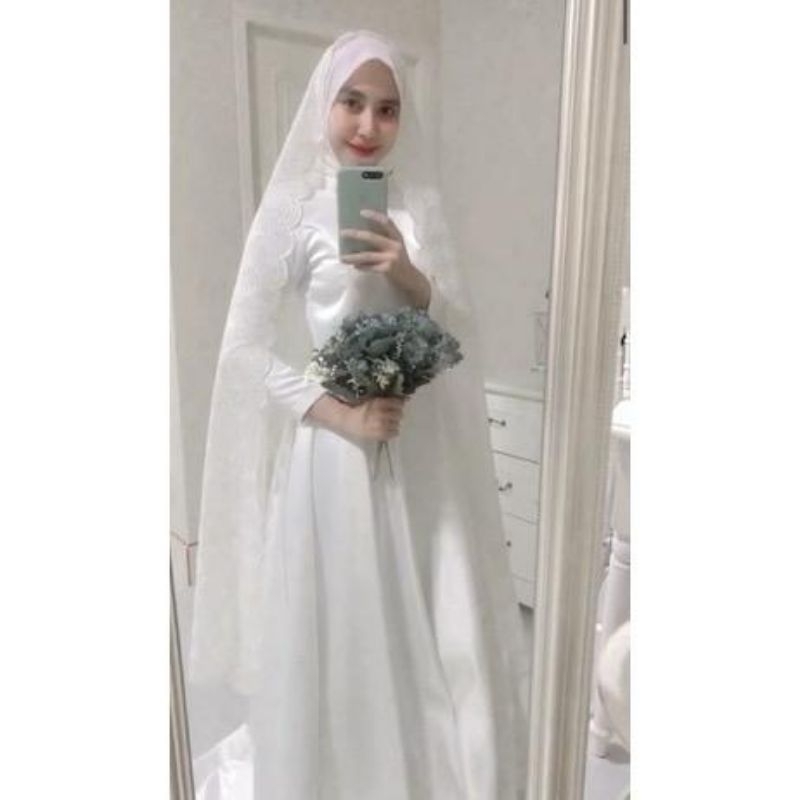 gaun pengantin muslimah Malaysia Melayu gaun pengantin muslimah syar'i wedding dress muslimah