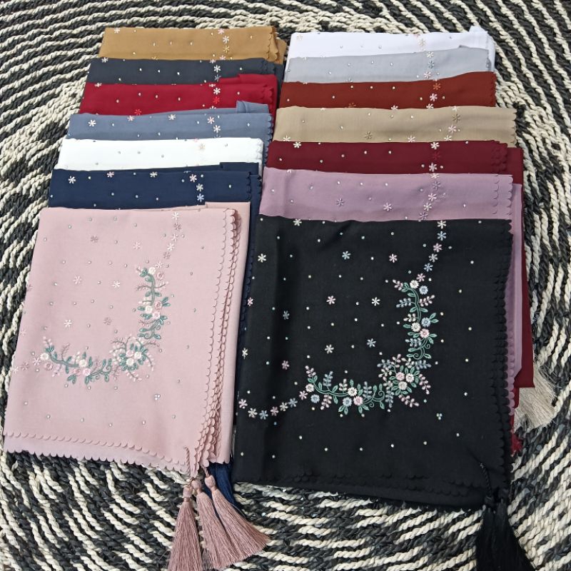 Alfath - Hijab Voal Bordir tasell