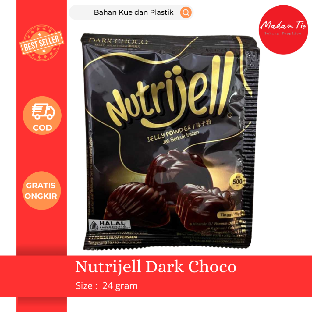 

Nutrijell Dark Choco 24gram 1pcs