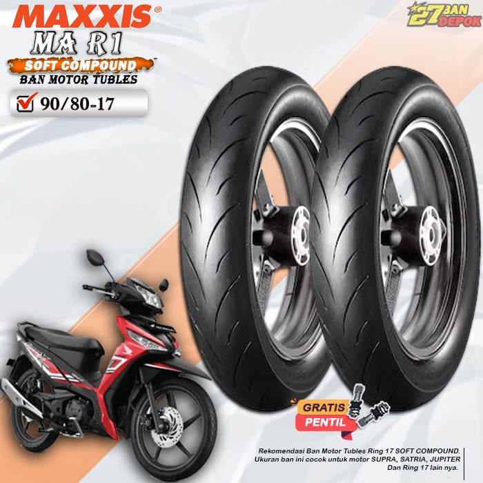 Ban Motor MAXXIS MA-R1 Ring 17 Tubles Ban Motor Tubeless Supra Satria Jupiter Ring 17 Tubles