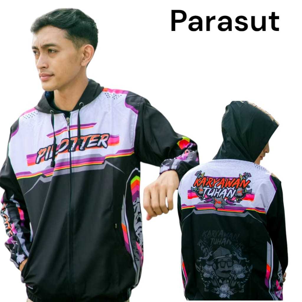 JAKET PARASUT RACING/JAKET  PARASUT BAHAN PARASUT