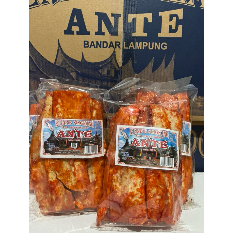 

Keripik Ante / Keripik Balado Ante 200gr (Paket usaha 1 dus isi 40pcs)