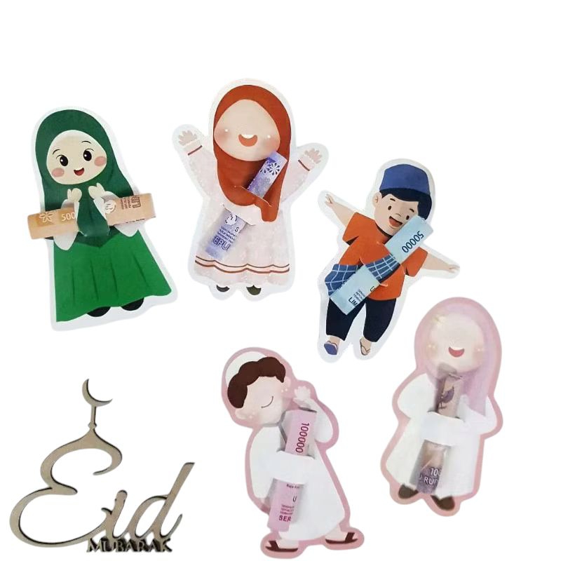 

(Kedai Kertas) Amplop Lebaran 2025 isi 10 pcs model karakter 3D lucu