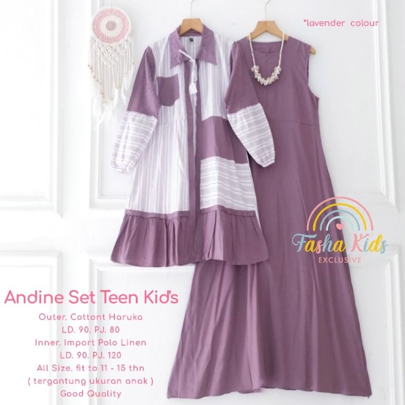 (( SET OVERAL ANAK PEREMPUAN MOTIF TARTAN)) VIOLITA CHIKA  NITSUKA SET DRESS BY AMELIA KIDS /) SETEL