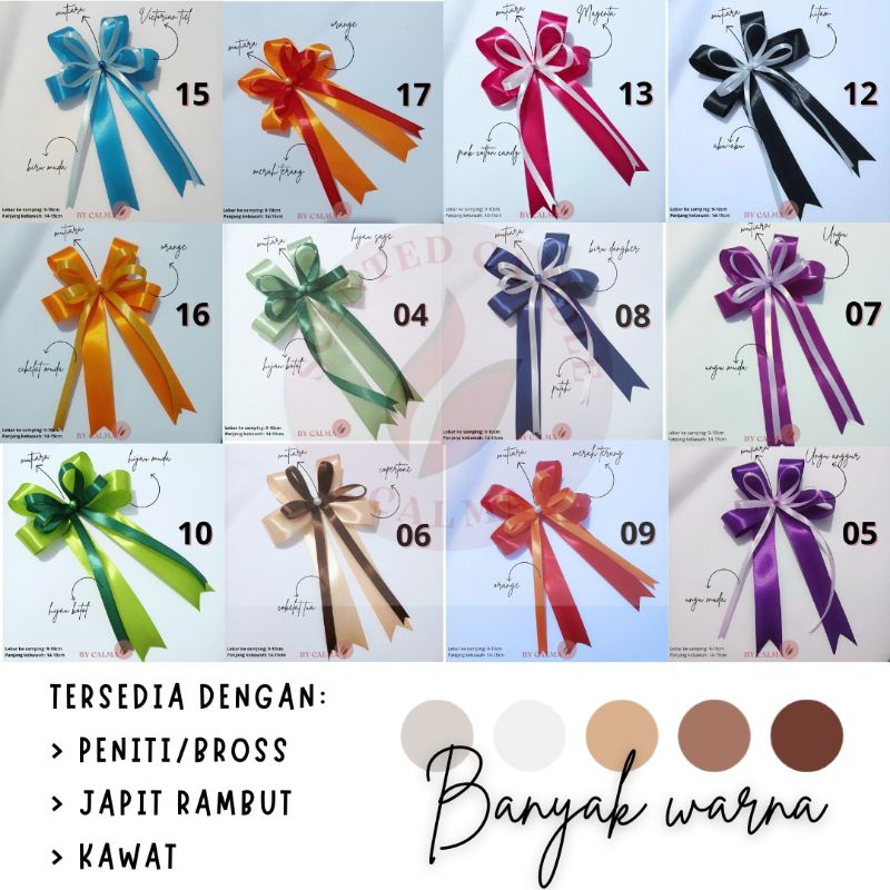 

pita hampers idul fitri | pita jadi banyak warna (min order 3 pcs) | buy 15 get 2 free | Peniti Bross Japit Rambut