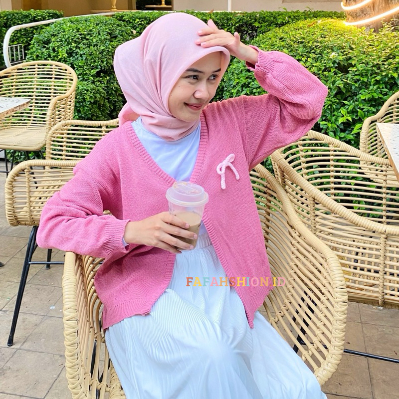•𝐟𝐚𝐟𝐚𝐡𝐬𝐡𝐢𝐨𝐧.𝐢𝐝• Lavina Cardigan | Cardigan pita | Cardigan rajut pita