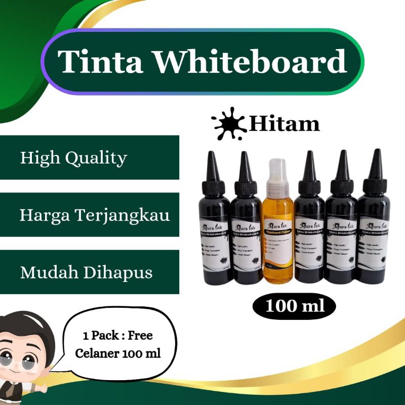 

Tinta whaiteboard hitam 1 paket mura ink isi 5