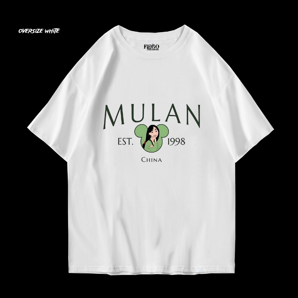 Fiego "MULAN" | Premium White Oversize T-Shirt | Oversize White TShirT