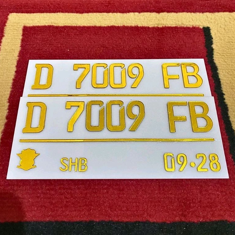 Plat Nomor Motor Angka Dan Huruf Timbul Akrilik