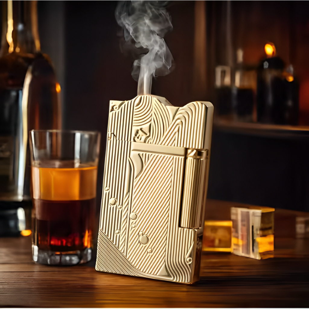 Korek Api Gas Model Dupont Unik Mewah Premium Korek Sanji One Piece Plus Box Mewah