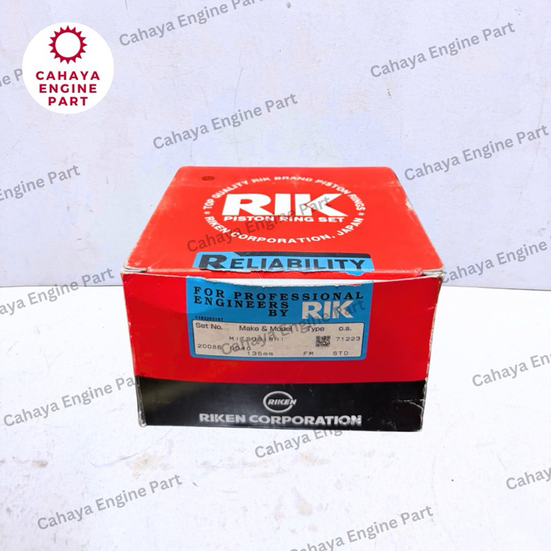 RING PISTON/RING SEHER SET RIK JEPANG MITSUBISHI 6D40 | 6D40T