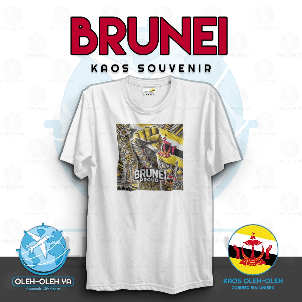 Oleh Oleh YA Souvenir Kaos Brunei Darussalam Oleh Oleh Kaos Brunei T-Shirt Souvenir T-Shirt Brunei D