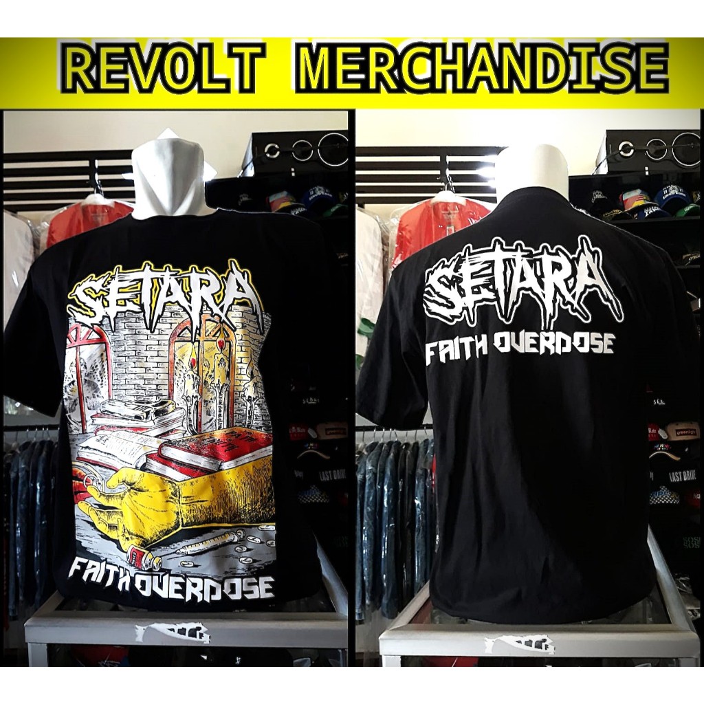 kaos SETARA (overdose), T-shirt setara, kaos band punk, kaos band setara