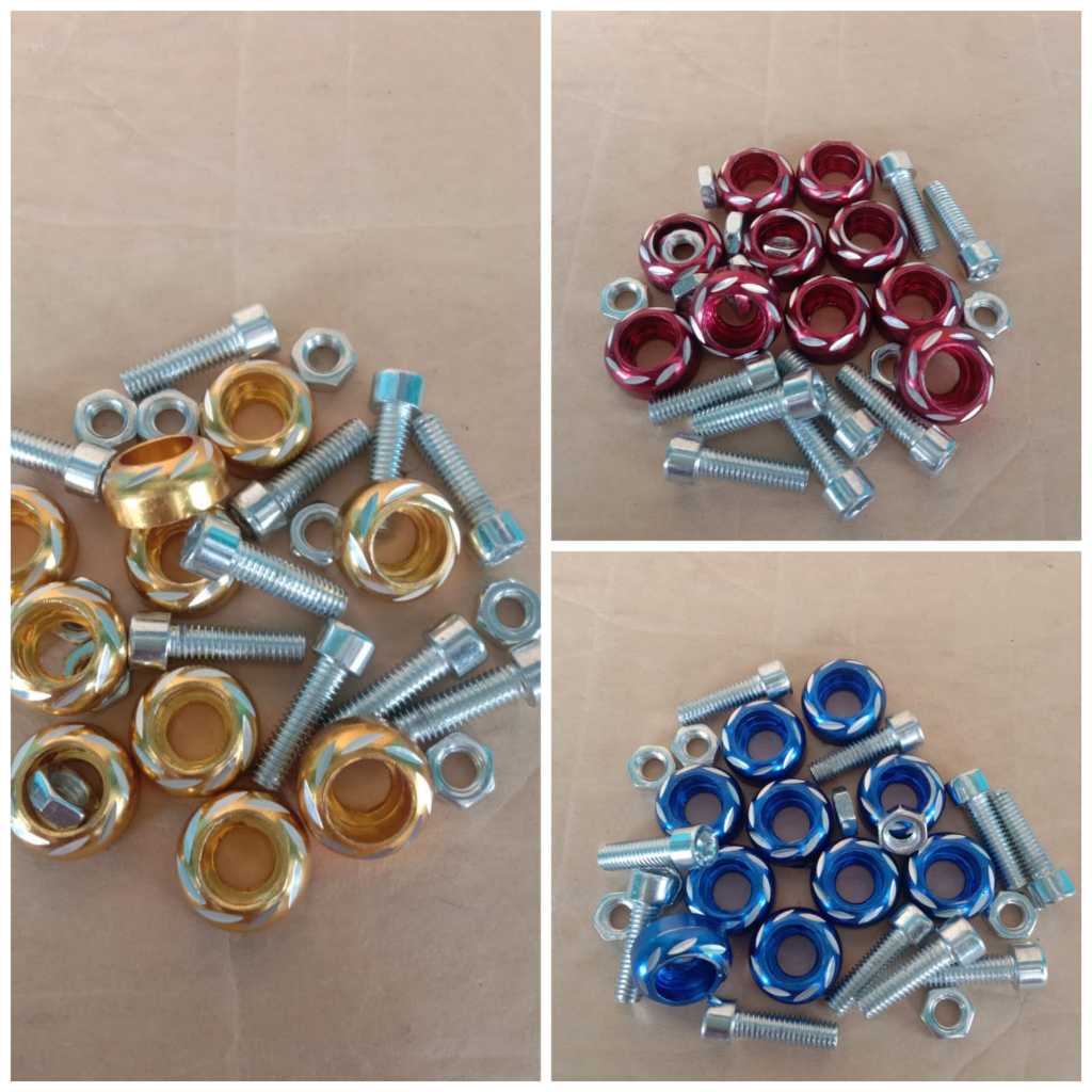 promo baut L + ring ukir variasi baut variasi drat 10