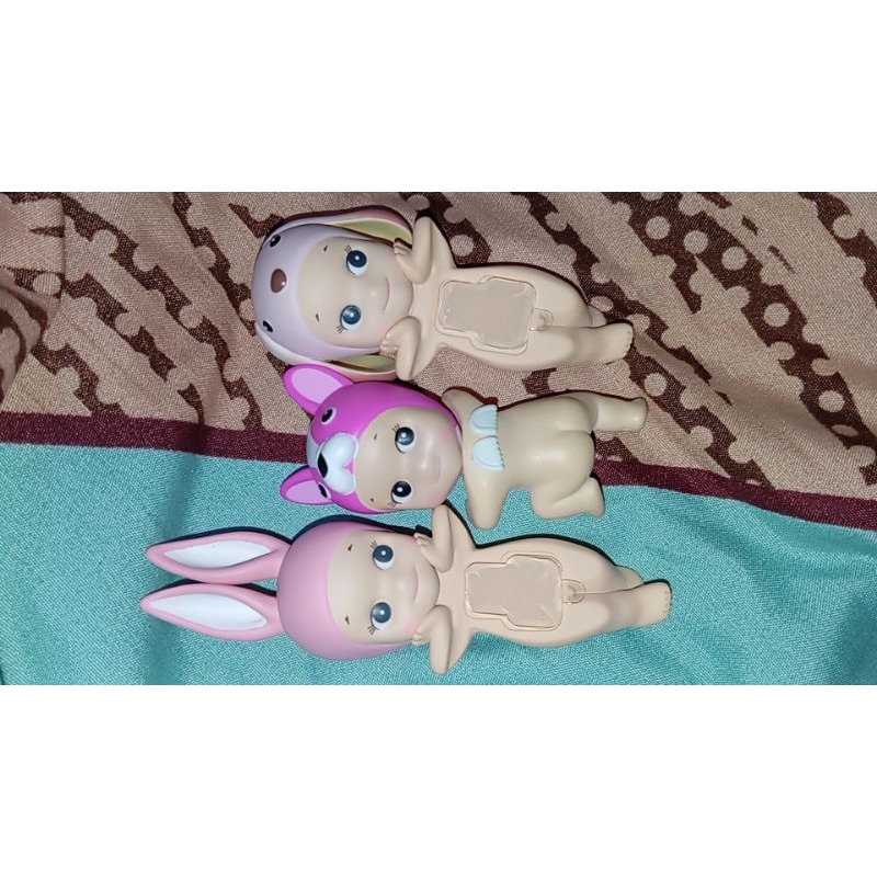 Open po hippers sonny angel 1:1 lopear animal, rabbit pink anima,strawberry dan cherry