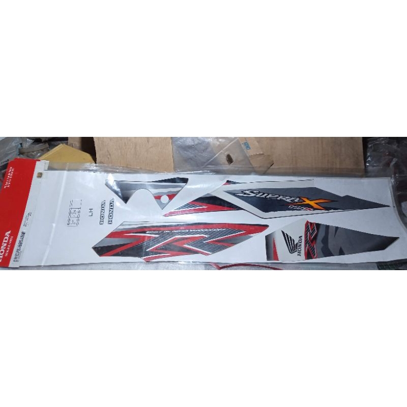 871x0 kyl 690 zbl original AHM Astra Honda motor black silver grey striping stiker box cover body se