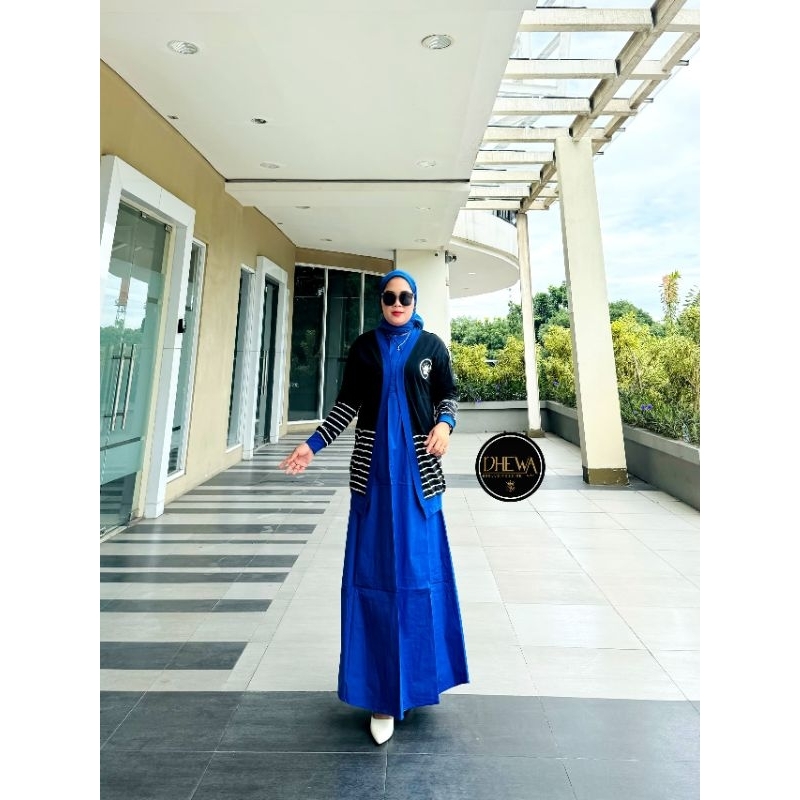 SET GAMIS 2in1 BLUE by DHEWA STYLE