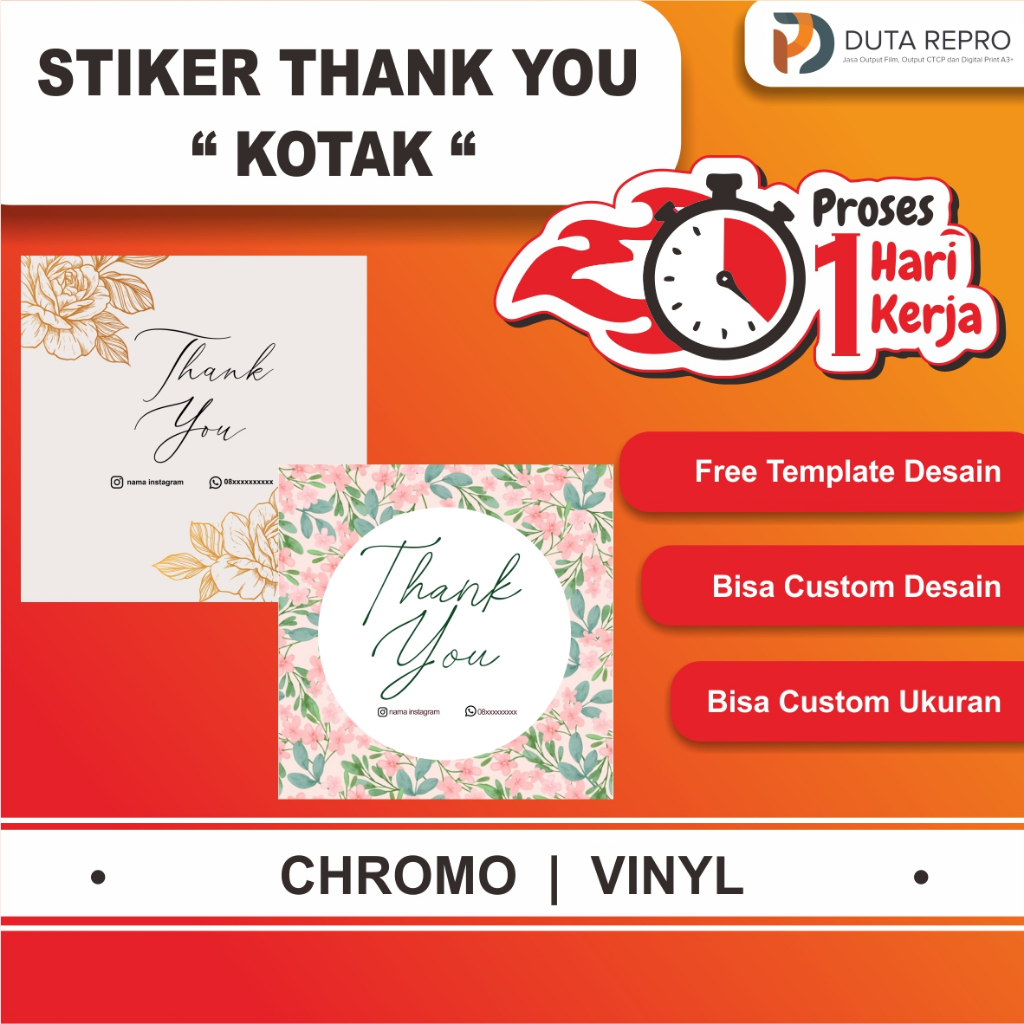 

STIKER SEGEL THANK YOU STICKER SEGEL KEMASAN TERIMA KASIH LABEL KOTAK