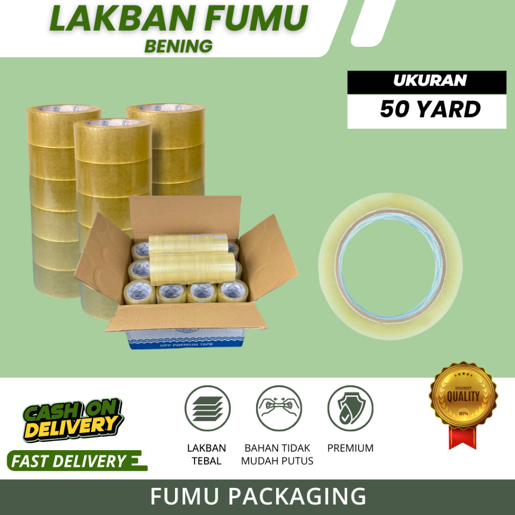 

Lakban Bening Solatip Clear 50YARD Star Tape Premium