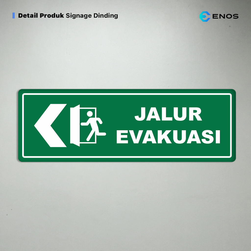 

RB SIGN SIGNAGE JALUR EVAKUASI AKRILIK PRINT UV ANTI AIR PREMIUM 30 X 10 CM / PAPAN TANDA ACRYLIC