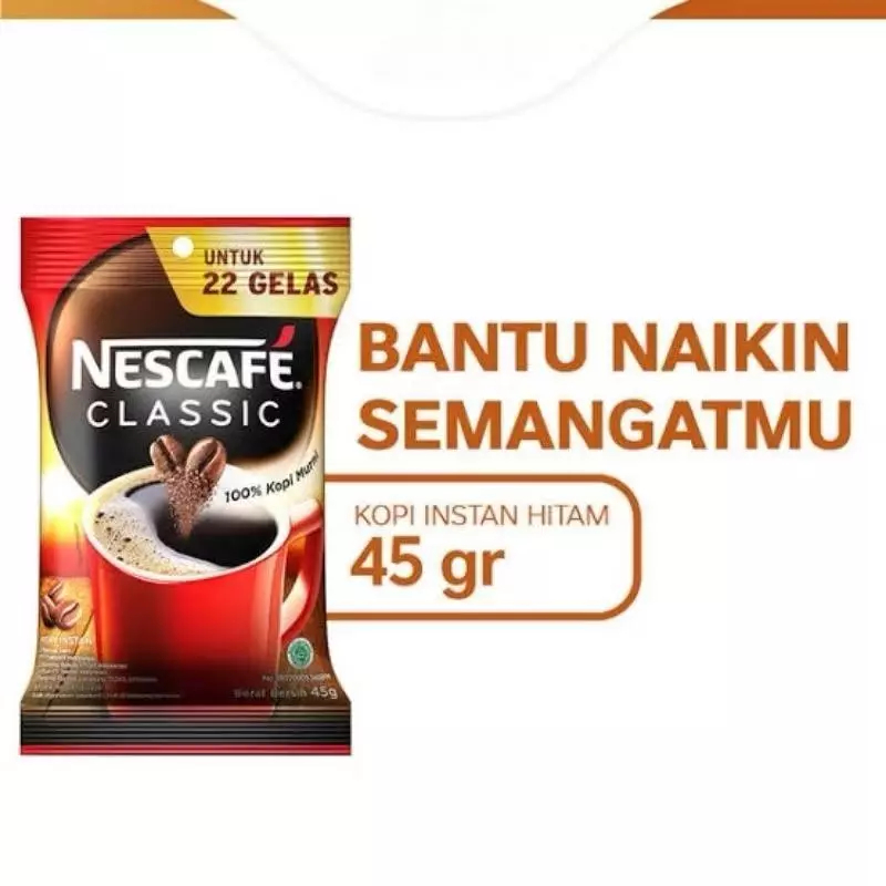 

NESCAFE Classic 45gr Kopi Bubuk Instan Tanpa Gula dan Ampas