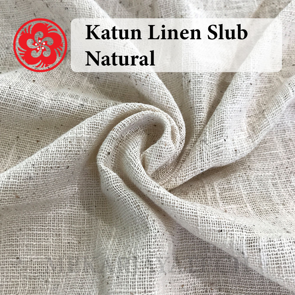 Kain Cotton Linen Slub Natural bahan home decor aestetic dan handycraft