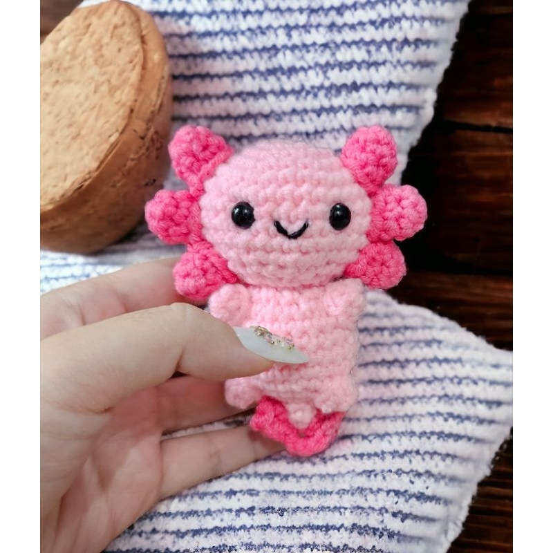 Mr.Generie Amigurumi Pink Baby Axolotl / Boneka Axolotl Mini / Handmade Rajut
