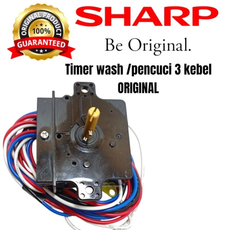 Timer wash timer pencuci sharp ORIGINAL ES-T65 timer mesin cuci sharp 2 tabung