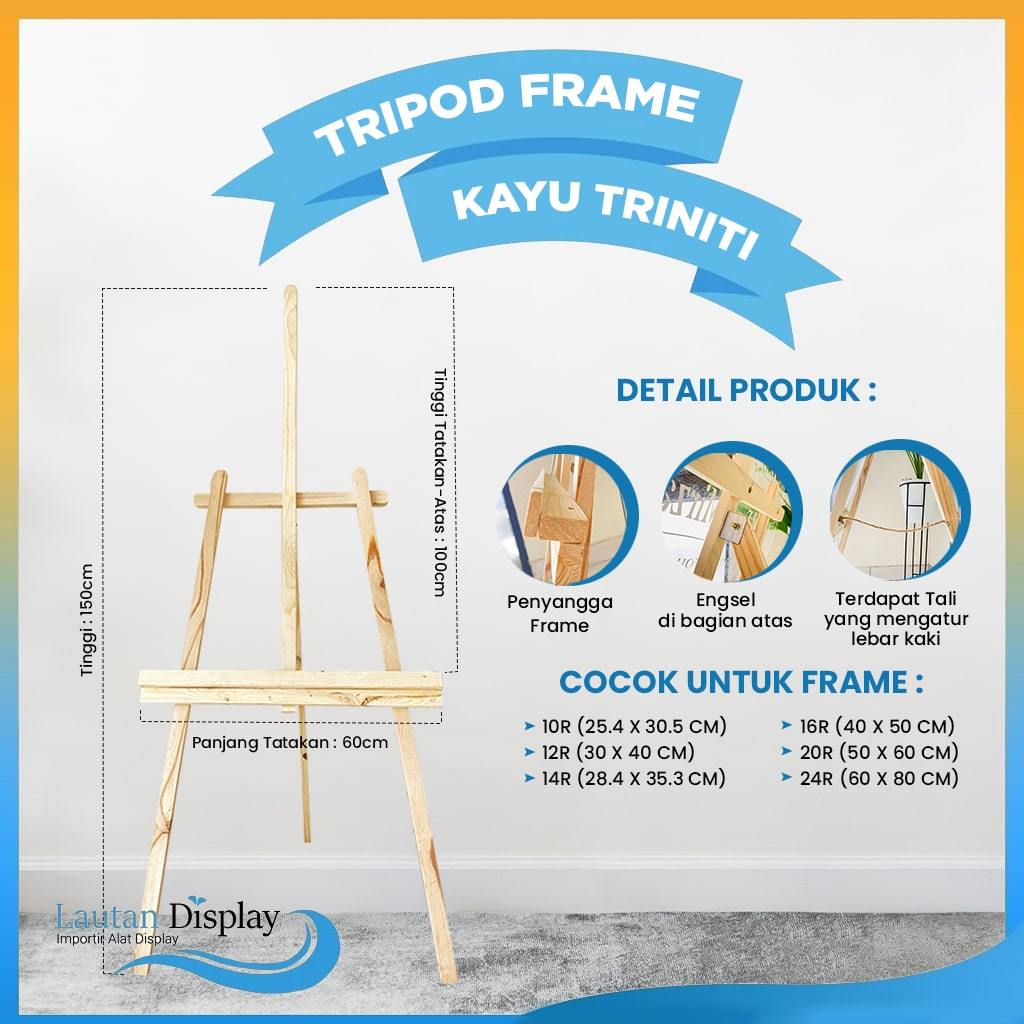 

Easel Standing Frame Kayu Wooden Board Besar Stand Lukis Kayu Jati Belanda Penyanggah Papan Bunga, Lukisan, Kanvas, Whiteboard, Frame Bingkai Foto Wedding