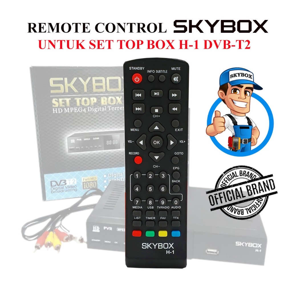 Remote Original Set Top Box/STB Skybox H-1 DVB-T2