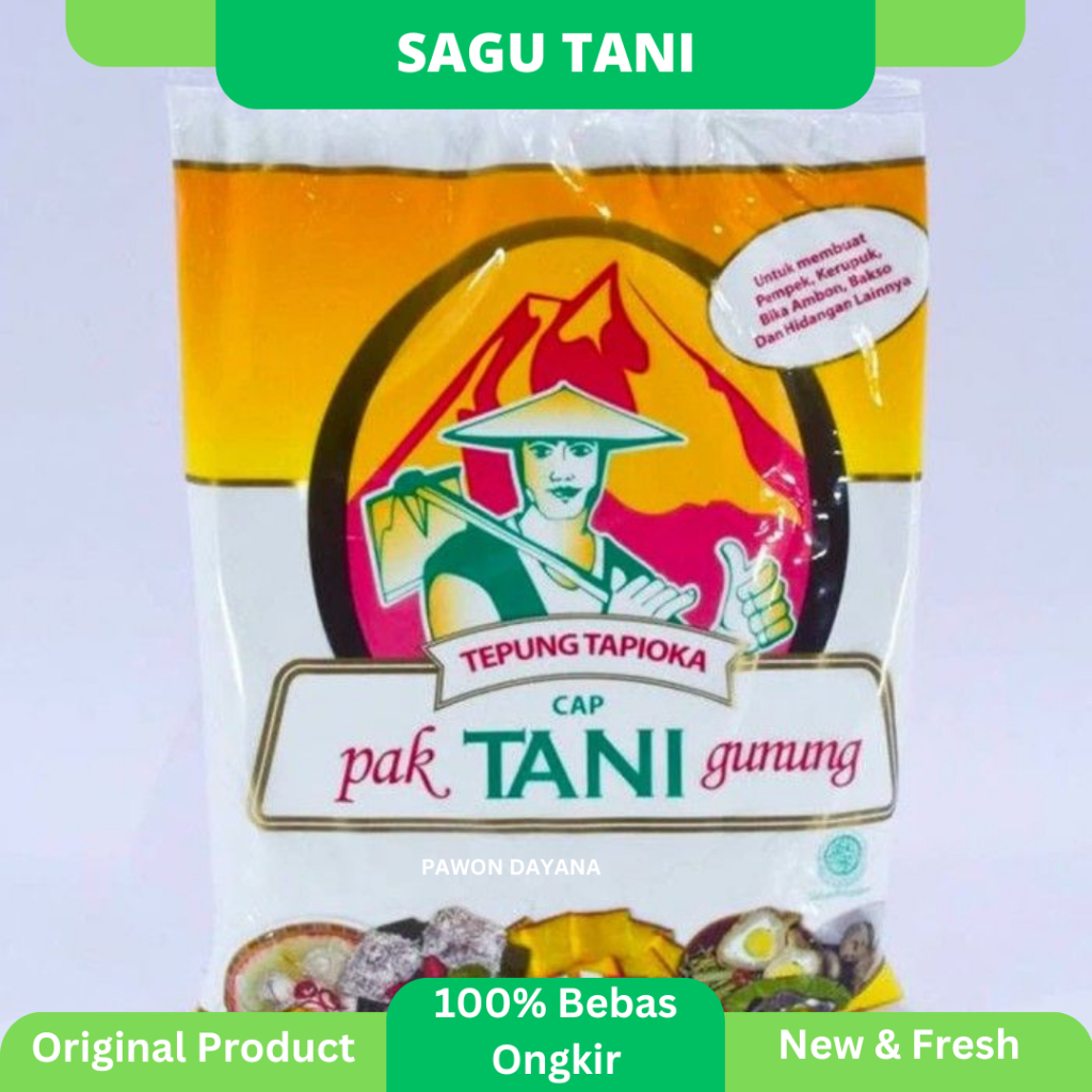 

Tepung Tapioka Cap Pak Tani Gunung 500gr / Sagu Tani / Tepung Tapioka / Tepung Aci / Sagu Tani Kuning