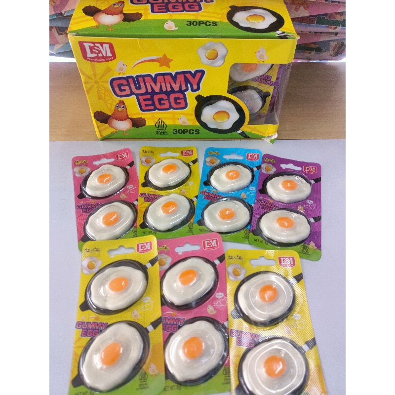 

dsm gummy egg permen lunak rasa buah 1pack isi 30