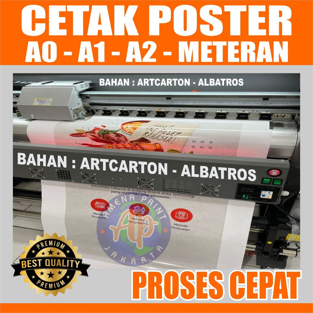 

Cetak - Print Poster Artcarton, Albatros Ukuran A0, A1, A2, Meteran